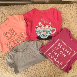 Toddler girl t-shirts lot of 4 (size 4t)